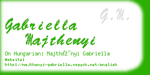 gabriella majthenyi business card